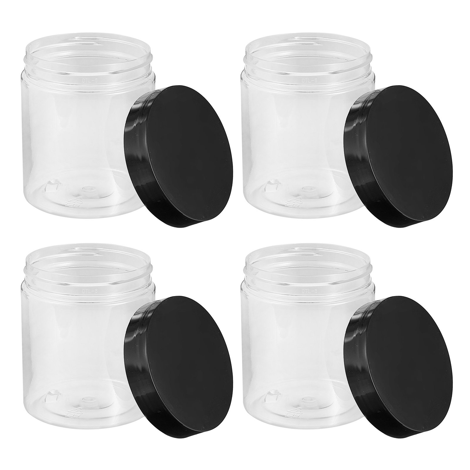 Food Storage Containers - 12 Buah Stoples Penyimpanan Plastik Transparan,
