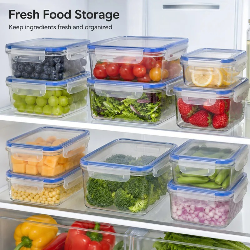 Food Storage Lunch Box - 4 Ukuran Kotak Penyimpanan Kulkas Plastik