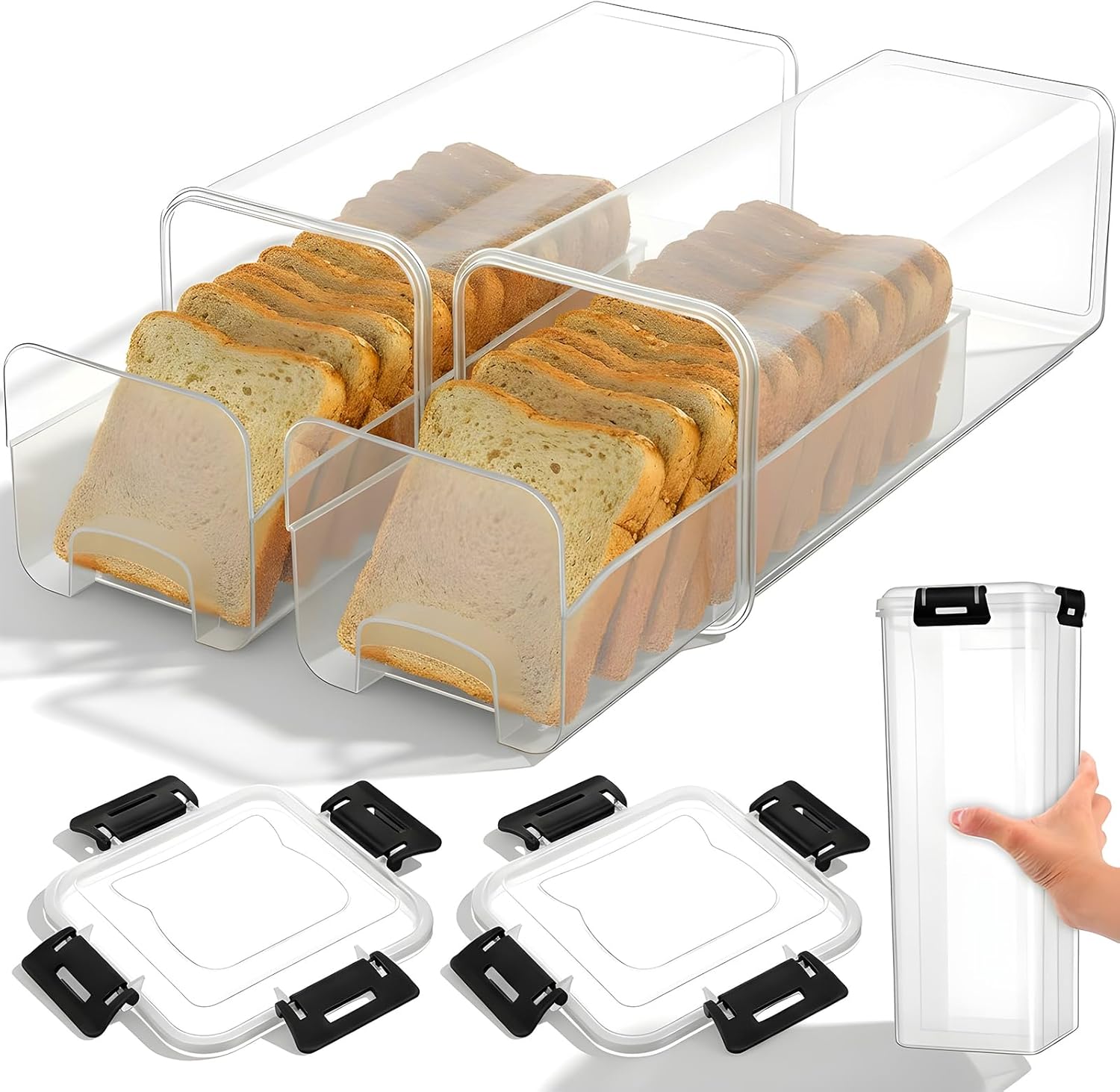 Food Storage Airtight - Wadah Penyimpanan Roti dengan Tutup Kedap