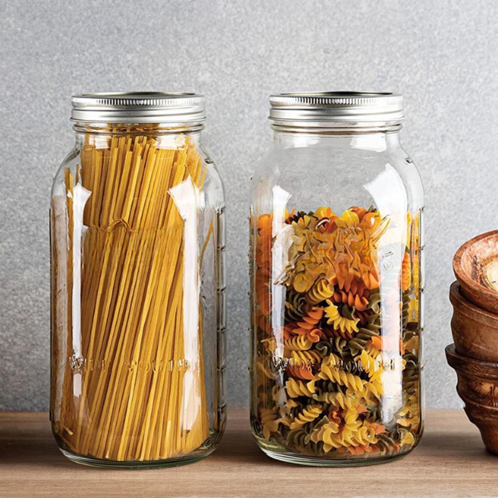 Food Storage Glass Jar - Stoples Kaca Mason Mulut Lebar 2000ML,