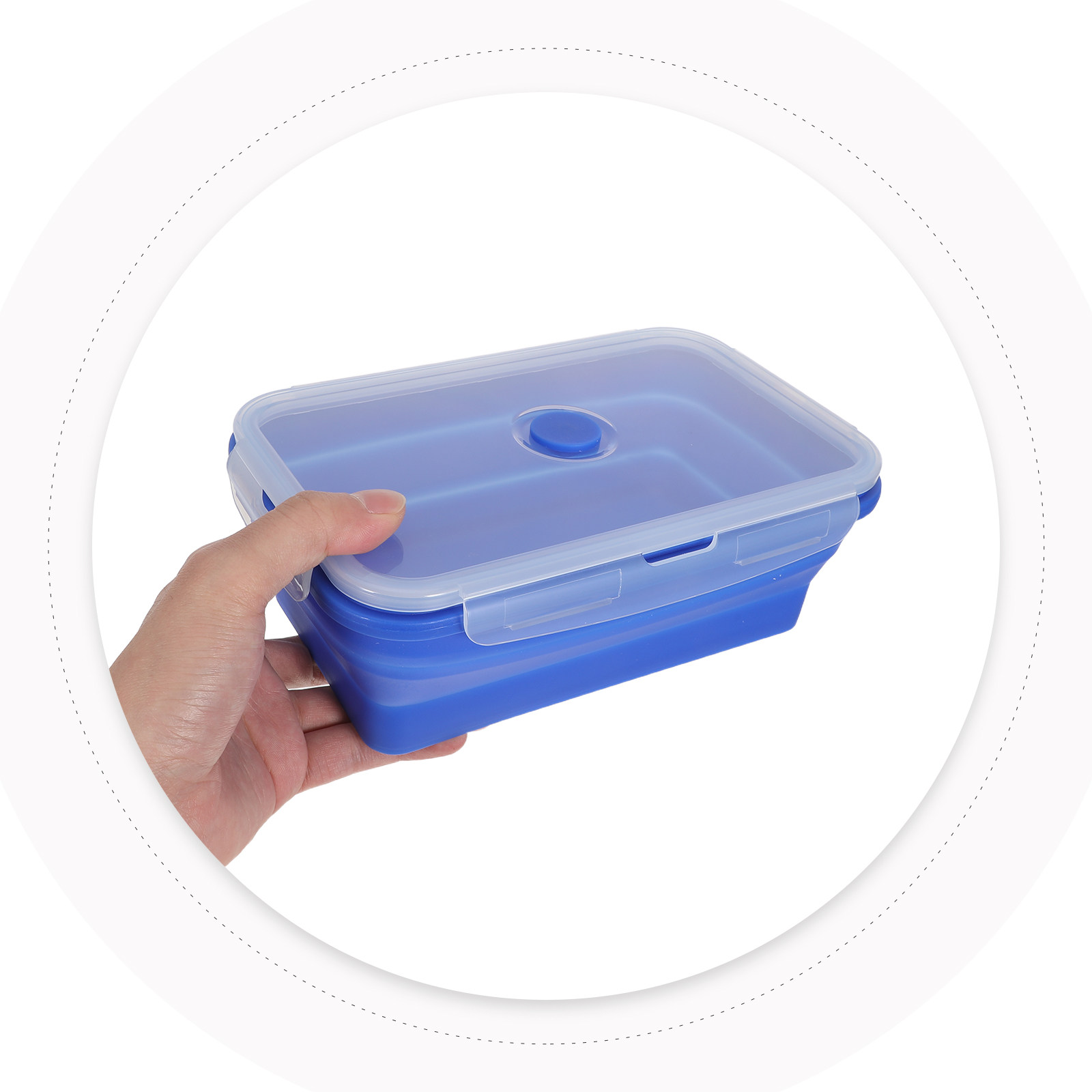 Food Storage Lunch Box - 4Pcs Kotak Makan Siang Silikon Lipat,