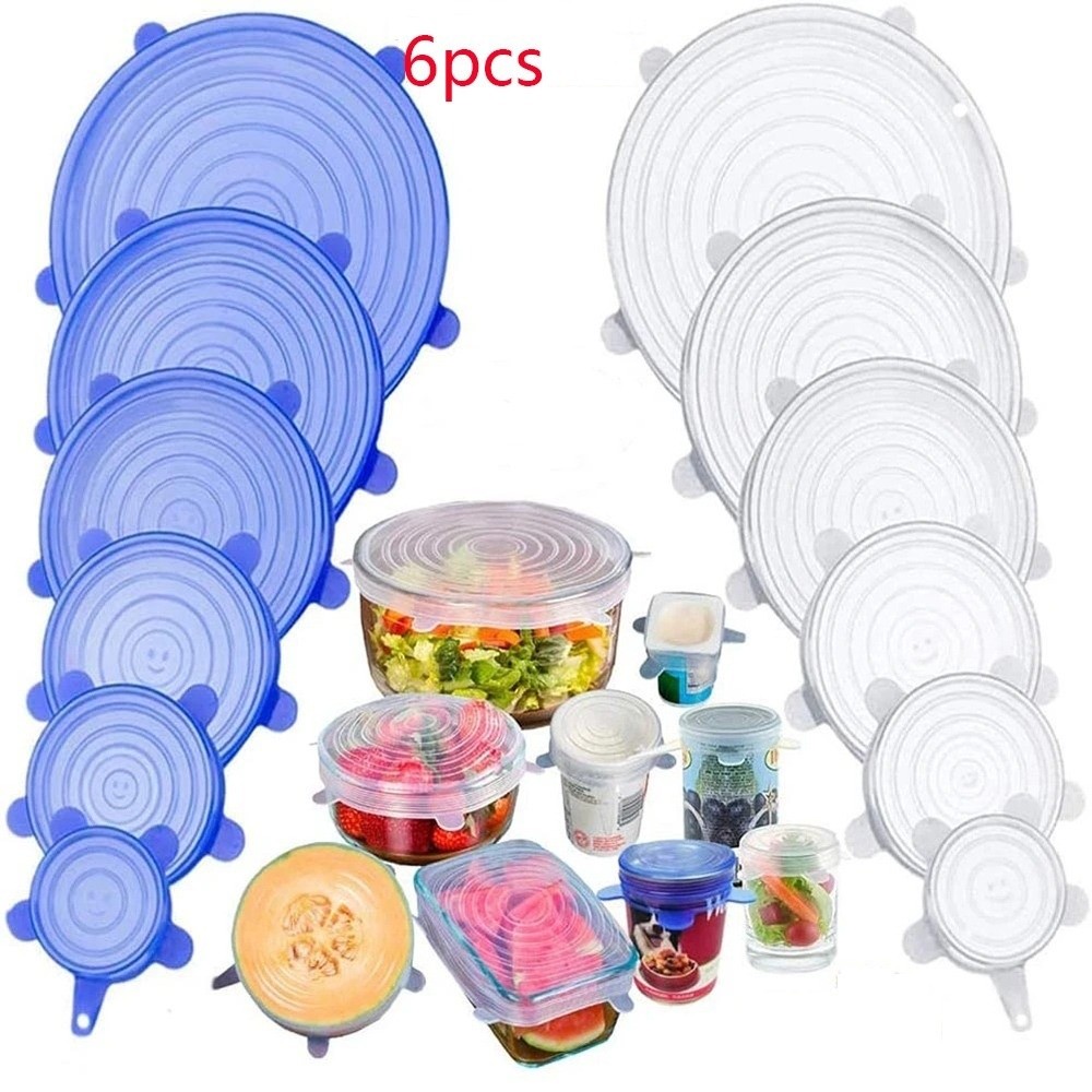Silicone Stretch Lid - 6PCS Penutup Makanan Serbaguna yang Dapat