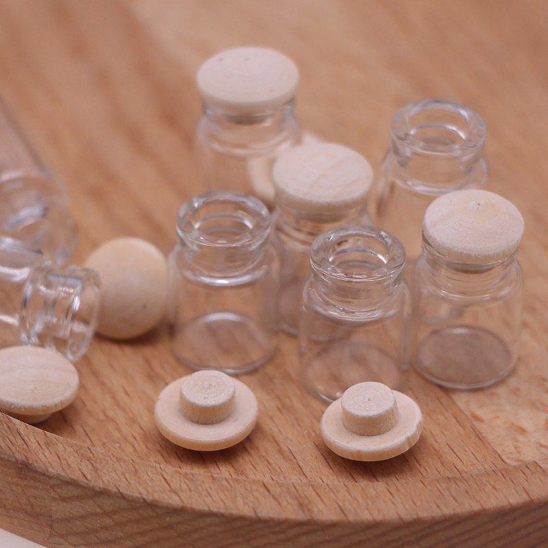 Food Storage Glass Jar - 4 Buah 1:12 Rumah Boneka Miniatur
