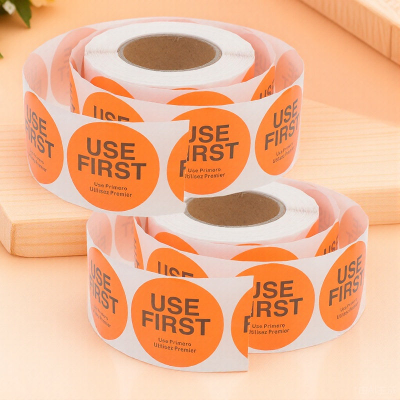 Food Storage In Restaurant - 2 Gulungan Label Kontrol Inventaris, Stiker
