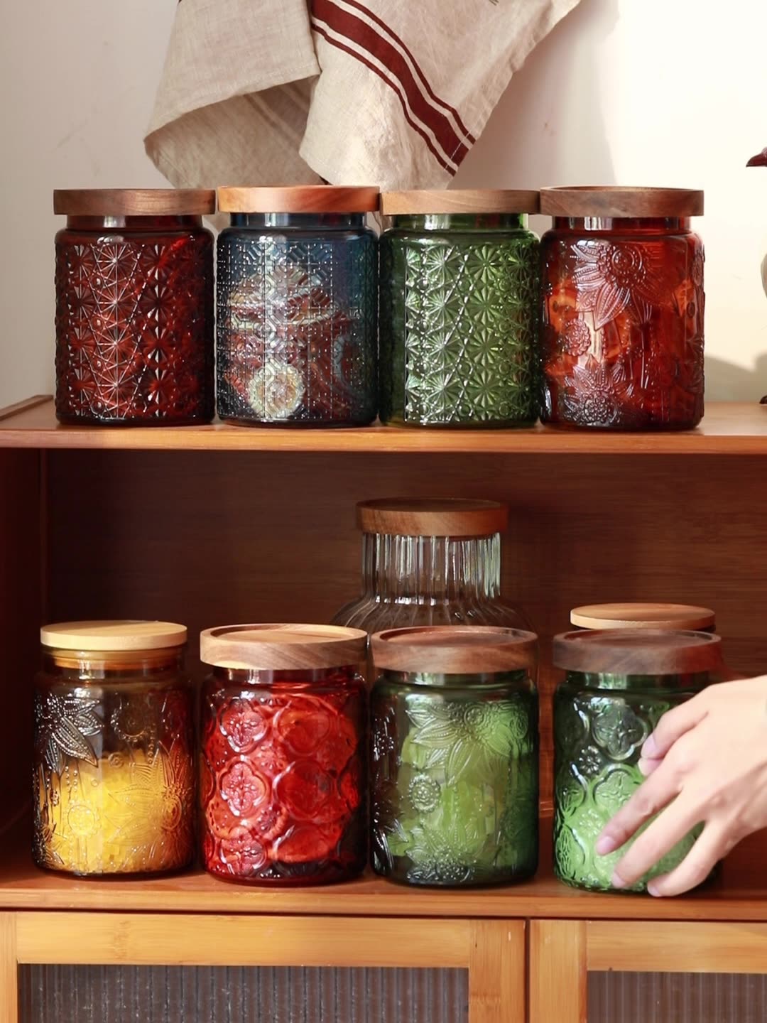 Food Storage Glass Jar - Toples penyimpanan dapur kaca antik, wadah