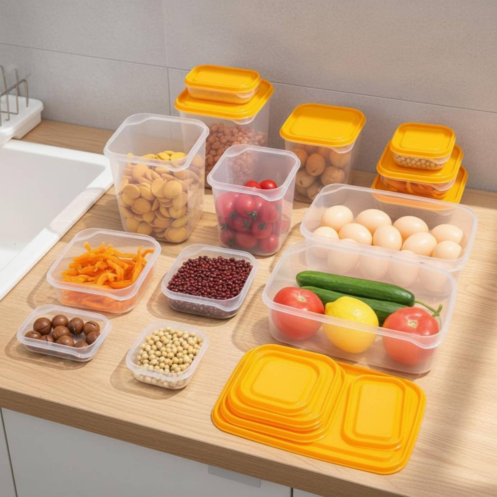 17 Buah Set Kotak Penyimpanan  - Food Storage Containers ulasan dan harga