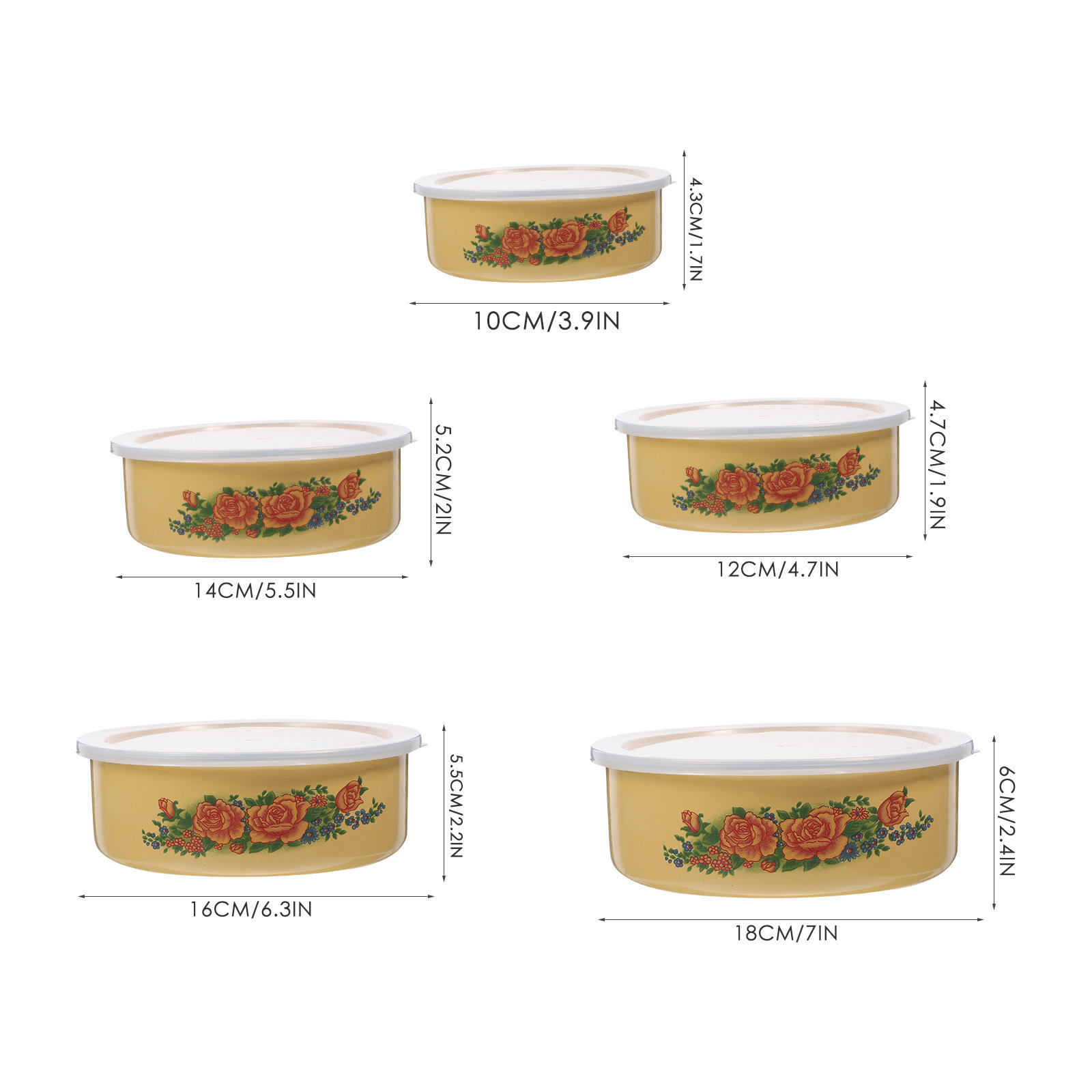 5Pcs Mangkuk Penyimpanan Makan - Food Storage In Restaurant ulasan dan harga