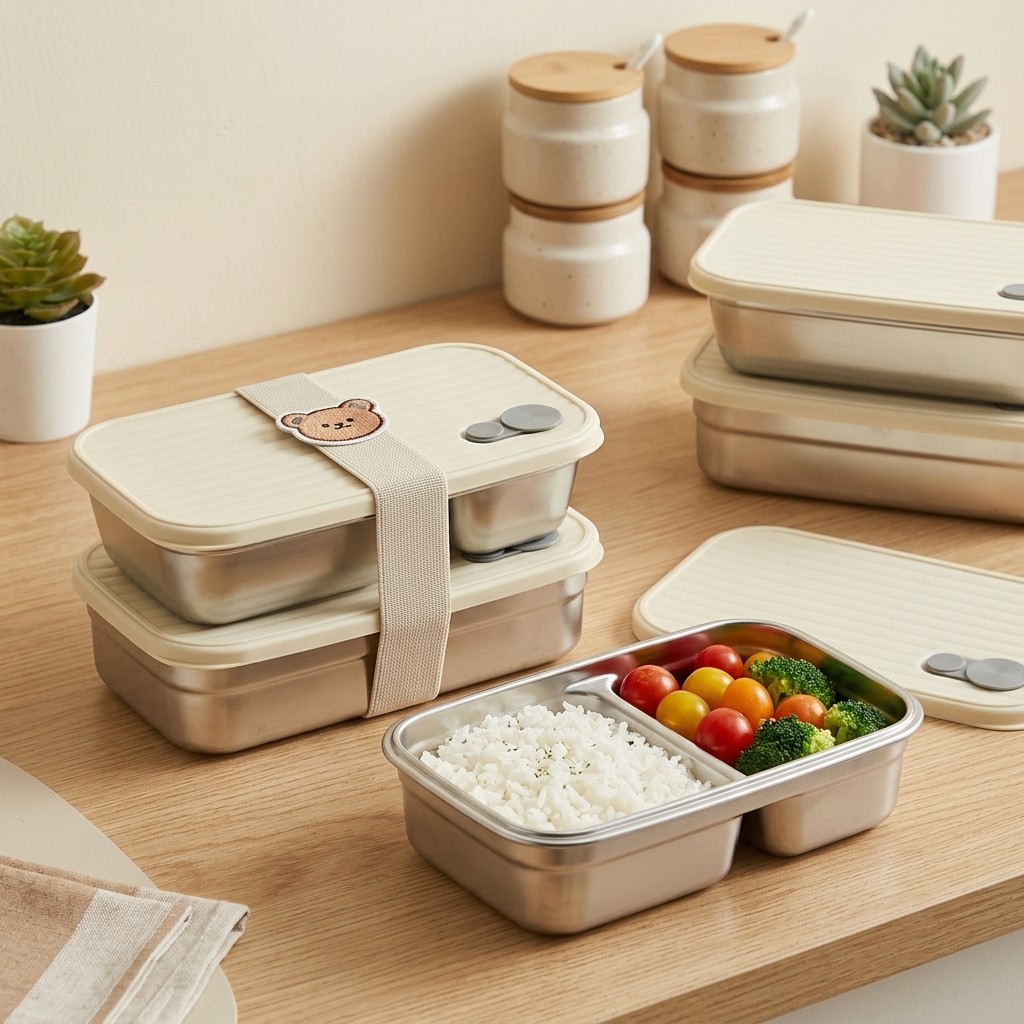 Kotak Bento Stainless Steel, K - Food Storage Underground ulasan dan harga