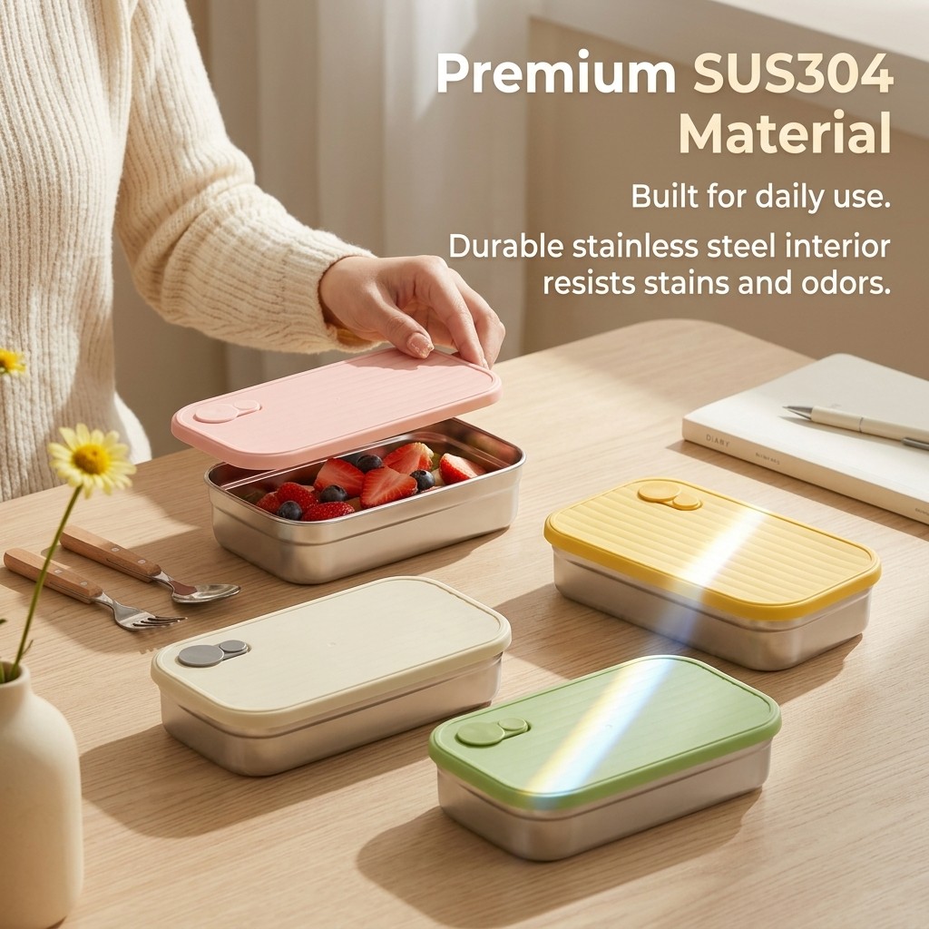 Kotak Bento Stainless Steel, K - Food Storage Underground ulasan dan harga
