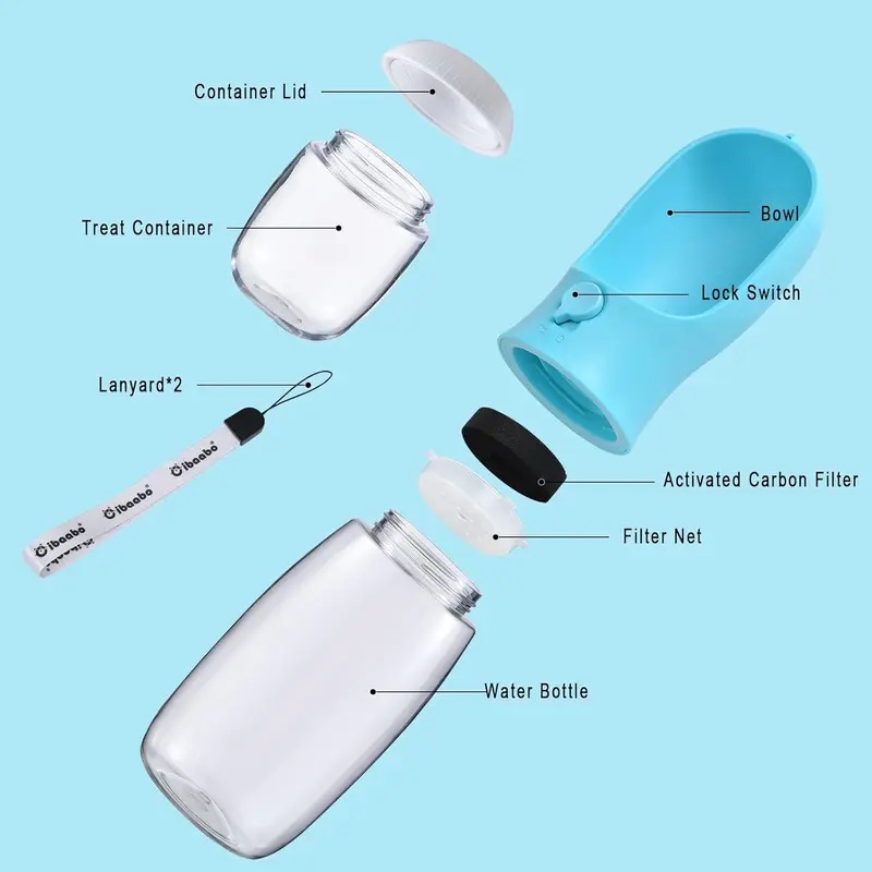Botol Air Anjing dengan Wadah  - Food Storage Necessities ulasan dan harga