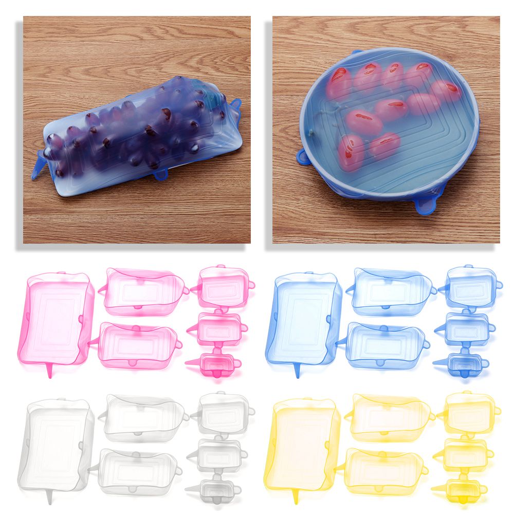 4 Warna Alat Dapur Penutup Mak - Silicone Stretch Lid ulasan dan harga