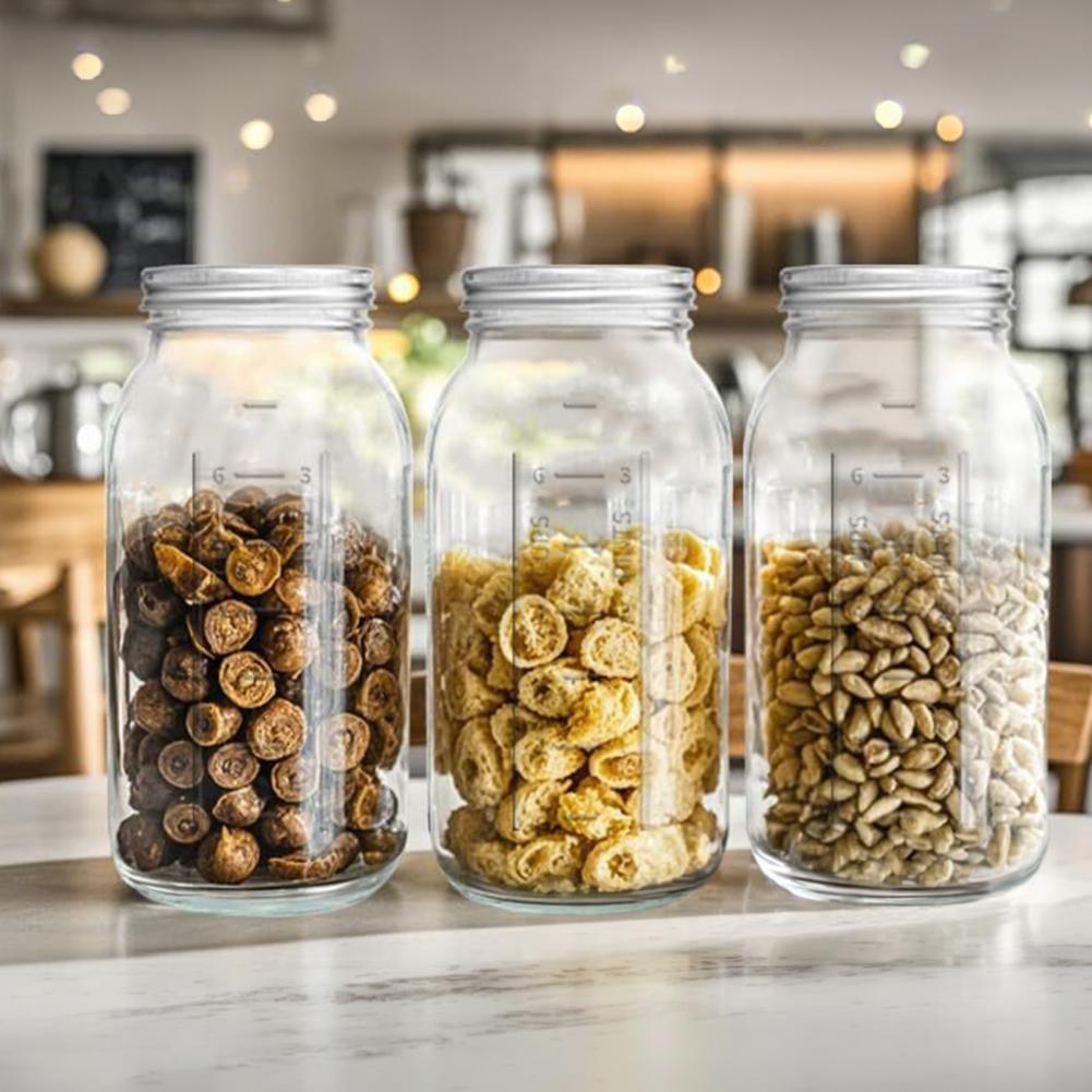 Stoples Kaca Mason Mulut Lebar - Food Storage Glass Jar ulasan dan harga