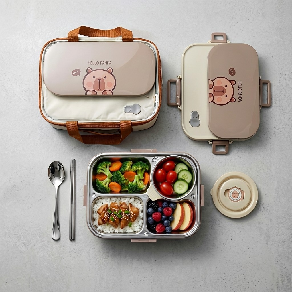 Set Kotak Makan Siang Bento St - Food Storage Underground ulasan dan harga