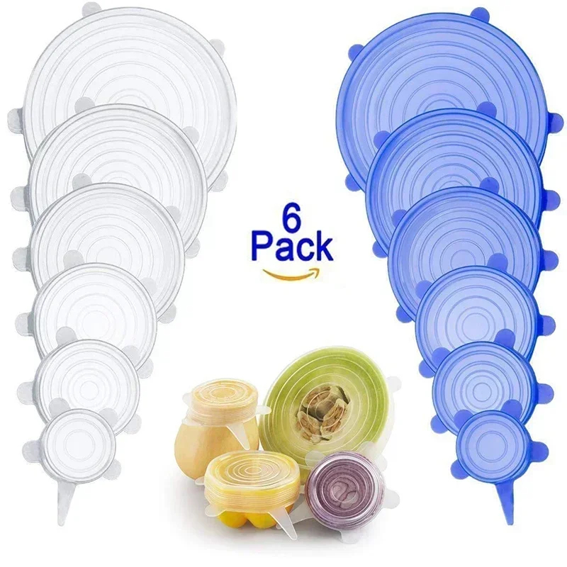 6/12 Buah Tutup Silikon Elasti - Silicone Stretch Lid ulasan dan harga