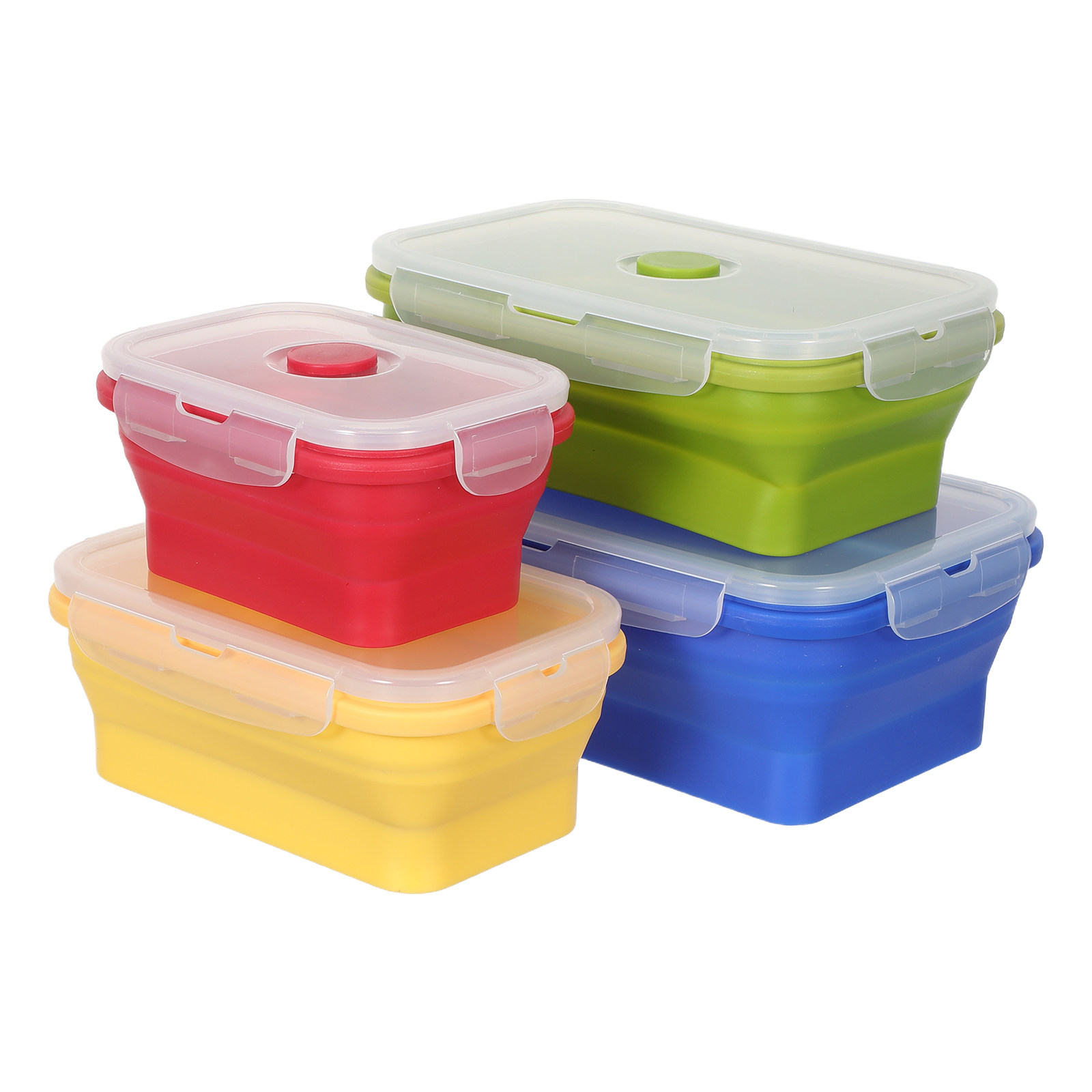 4Pcs Kotak Makan Siang Silikon - Food Storage Lunch Box ulasan dan harga