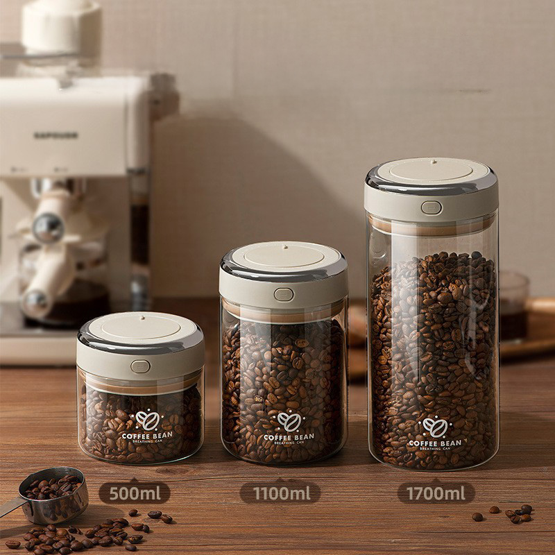 500/1100/1700ml Wadah Vakum Bi - Food Storage Glass Jar ulasan dan harga