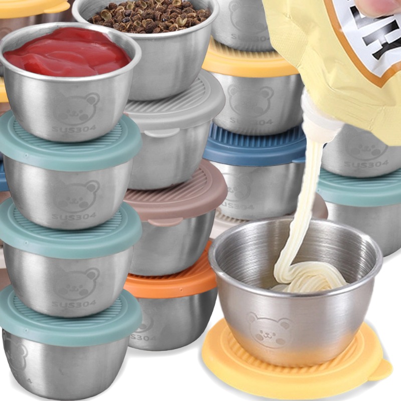 10/1pc 50ml Wadah Saus Celup A - Silicone Stretch Lid ulasan dan harga